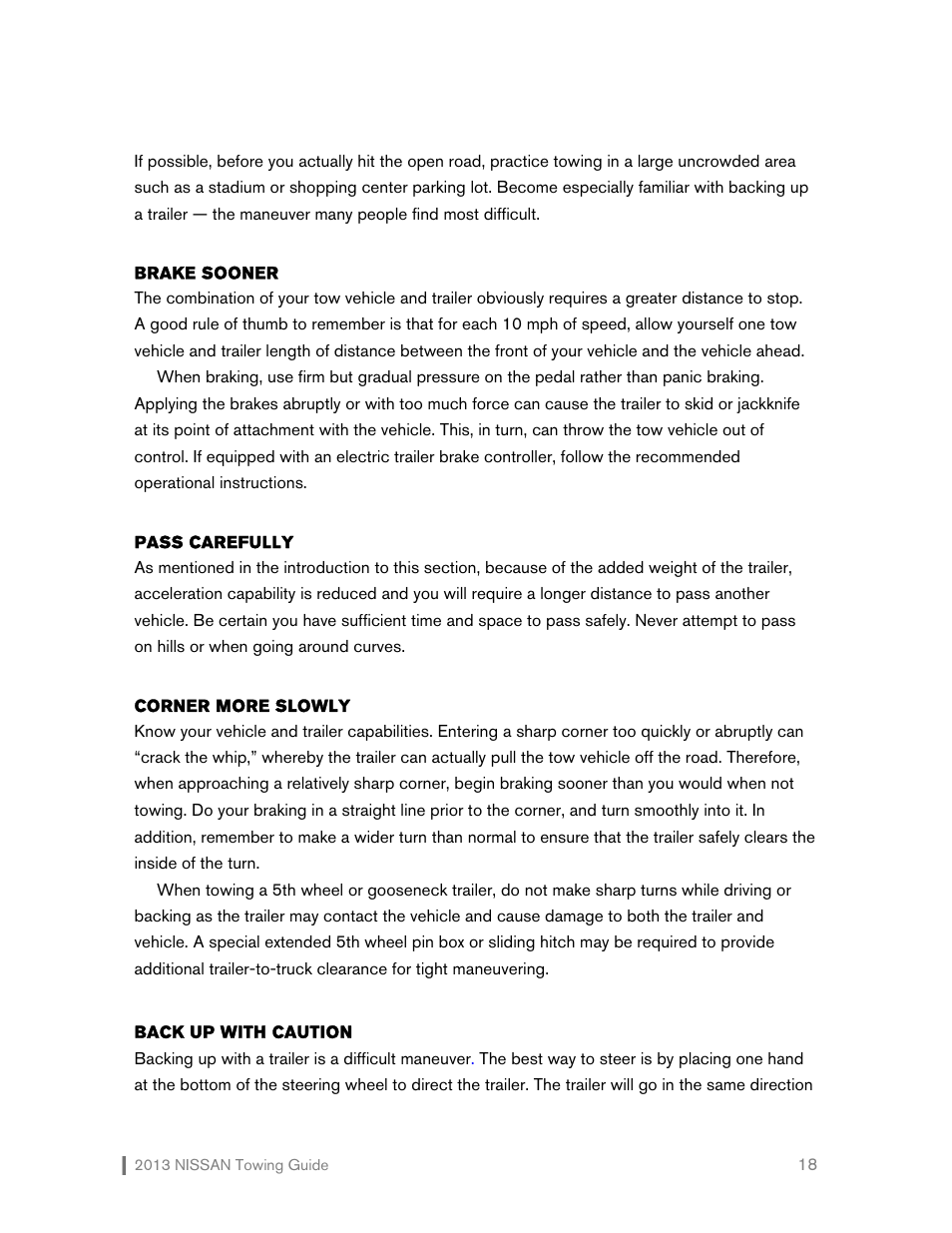 NISSAN 2013 Pathfinder - Towing Guide User Manual | Page 19 / 27