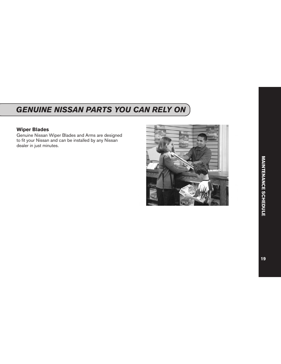 Genuine nissan parts you can rely on | NISSAN 2013 Pathfinder - Service & Maintenance Guide User Manual | Page 21 / 61