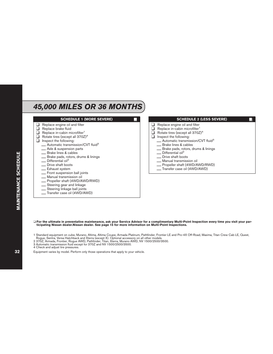 NISSAN 2013 Pathfinder - Service & Maintenance Guide User Manual | Page 34 / 61