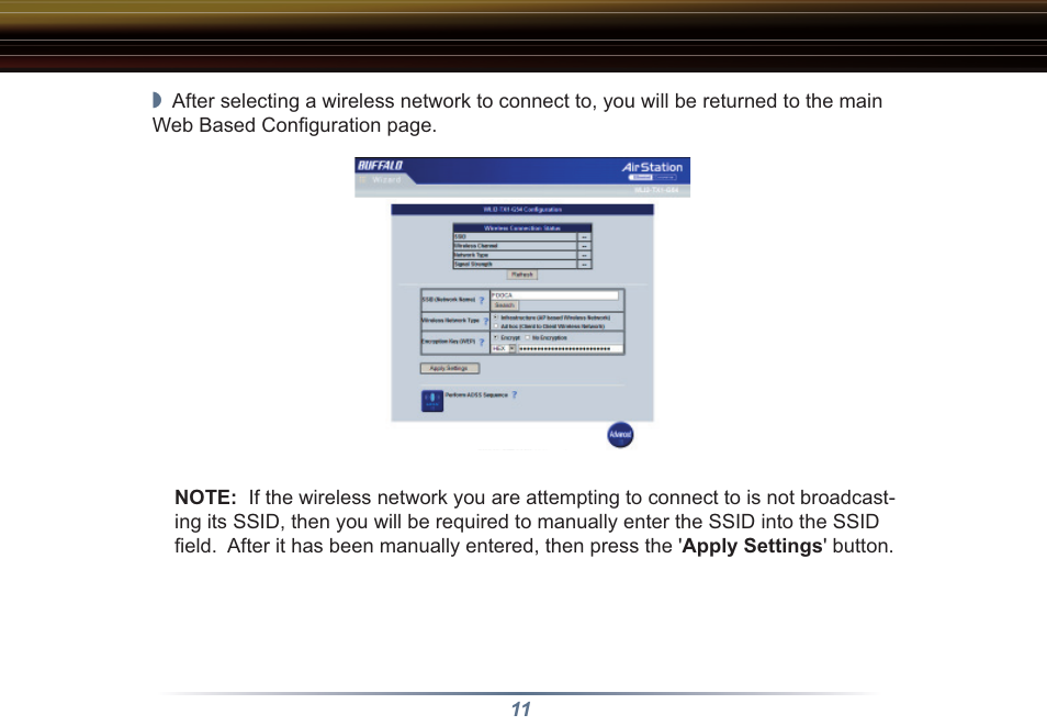 Buffalo Technology Buffalo AirStation WLI3-TX1-G54 User Manual | Page 11 / 25