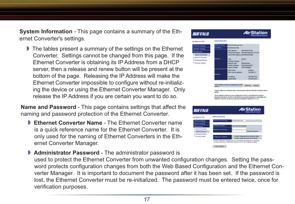 Buffalo Technology Buffalo AirStation WLI3-TX1-G54 User Manual | Page 17 / 25