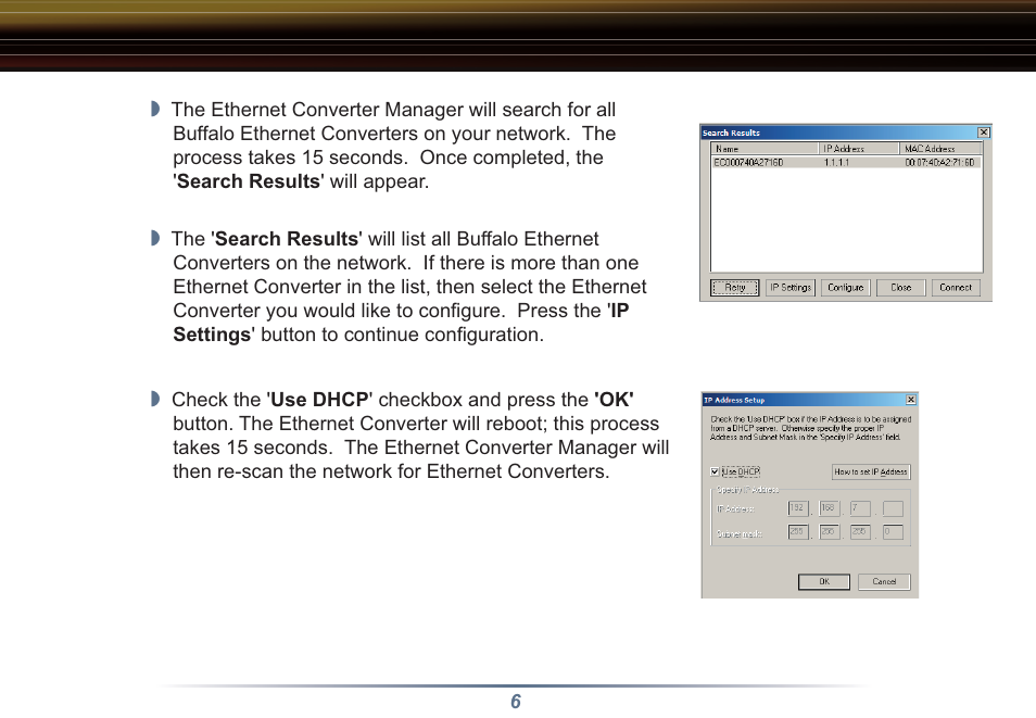 Buffalo Technology Buffalo AirStation WLI3-TX1-G54 User Manual | Page 6 / 25