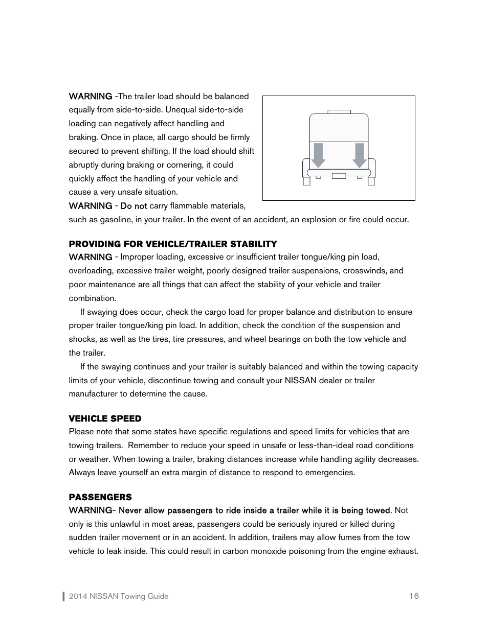 NISSAN 2014 Versa Note - Towing Guide User Manual | Page 17 / 27