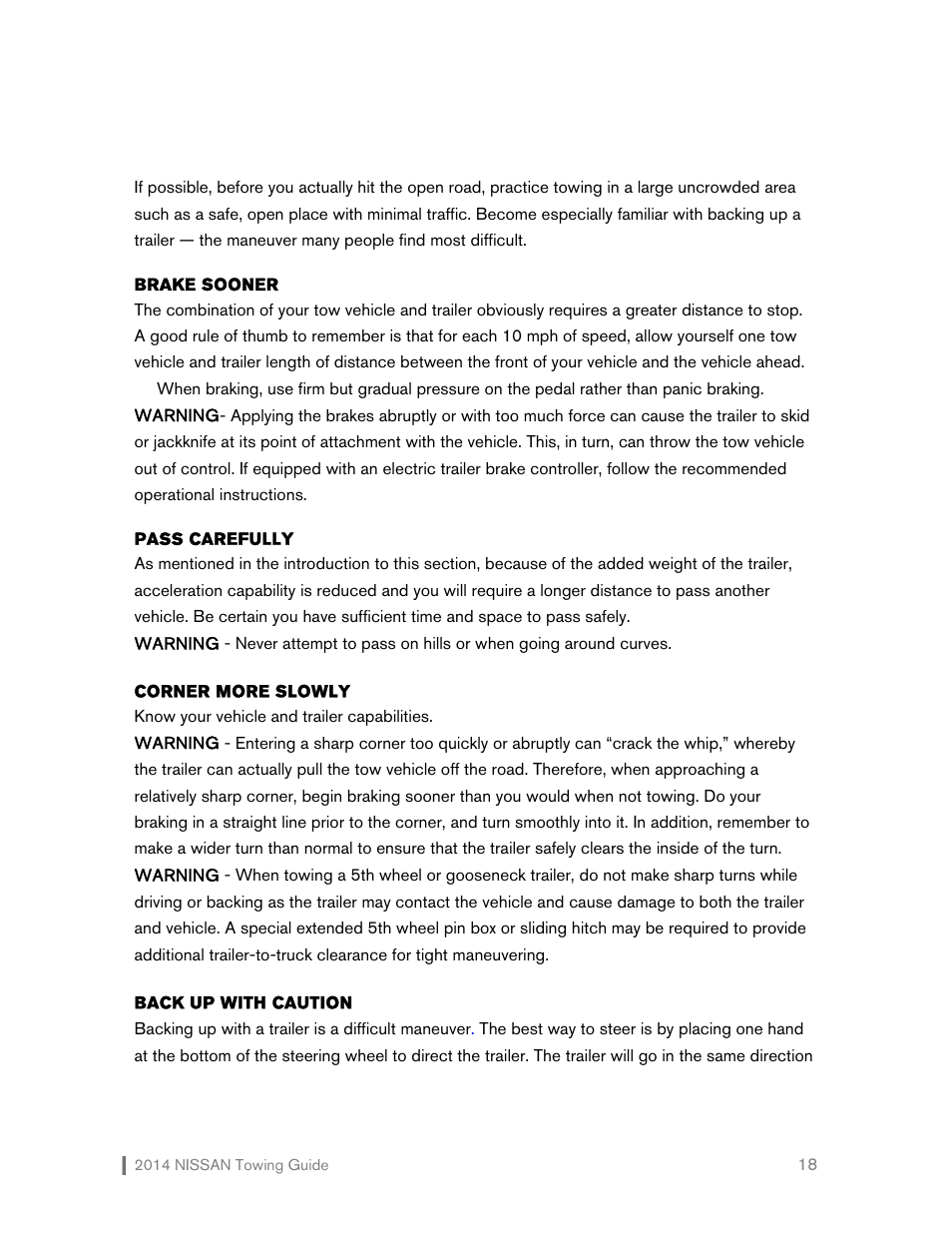 NISSAN 2014 Versa Note - Towing Guide User Manual | Page 19 / 27