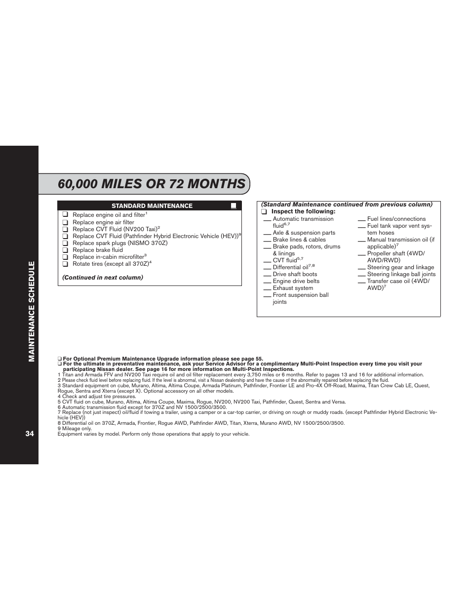 NISSAN 2014 Versa Note - Service & Maintenance Guide User Manual | Page 36 / 69