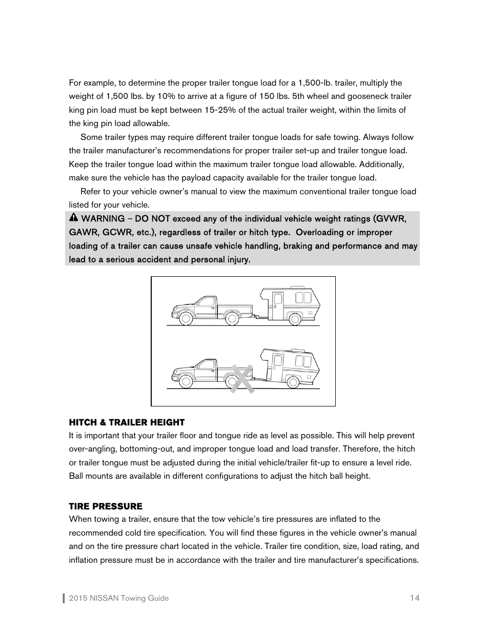 NISSAN 2015 Versa Note - Towing Guide User Manual | Page 15 / 27