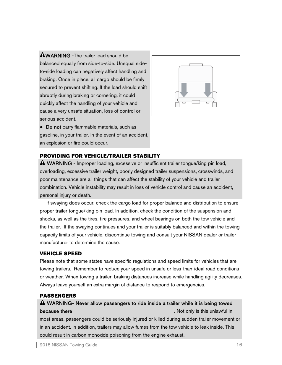 NISSAN 2015 Versa Note - Towing Guide User Manual | Page 17 / 27