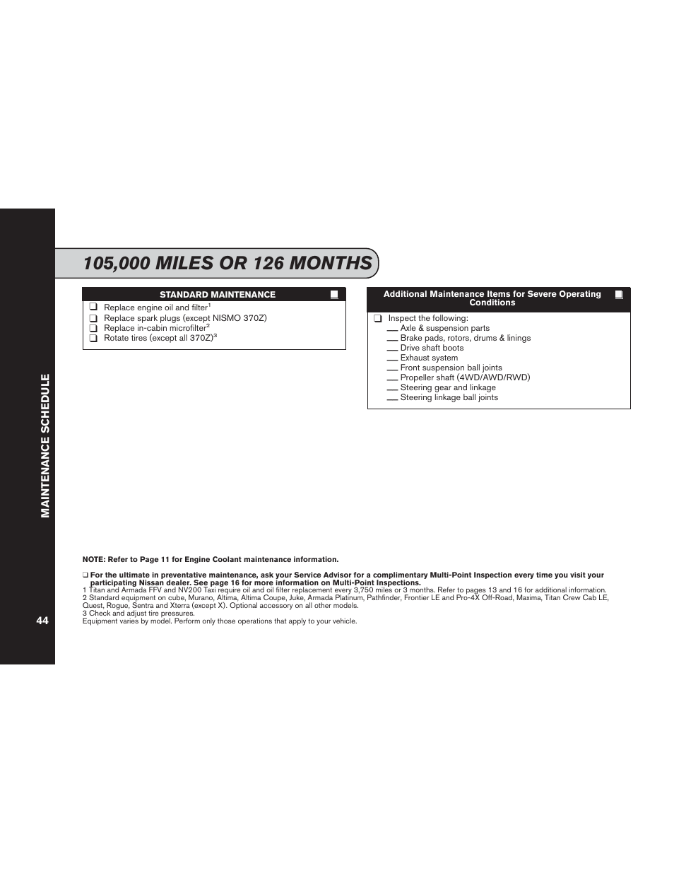 NISSAN 2015 Versa Note - Service & Maintenance Guide User Manual | Page 46 / 70