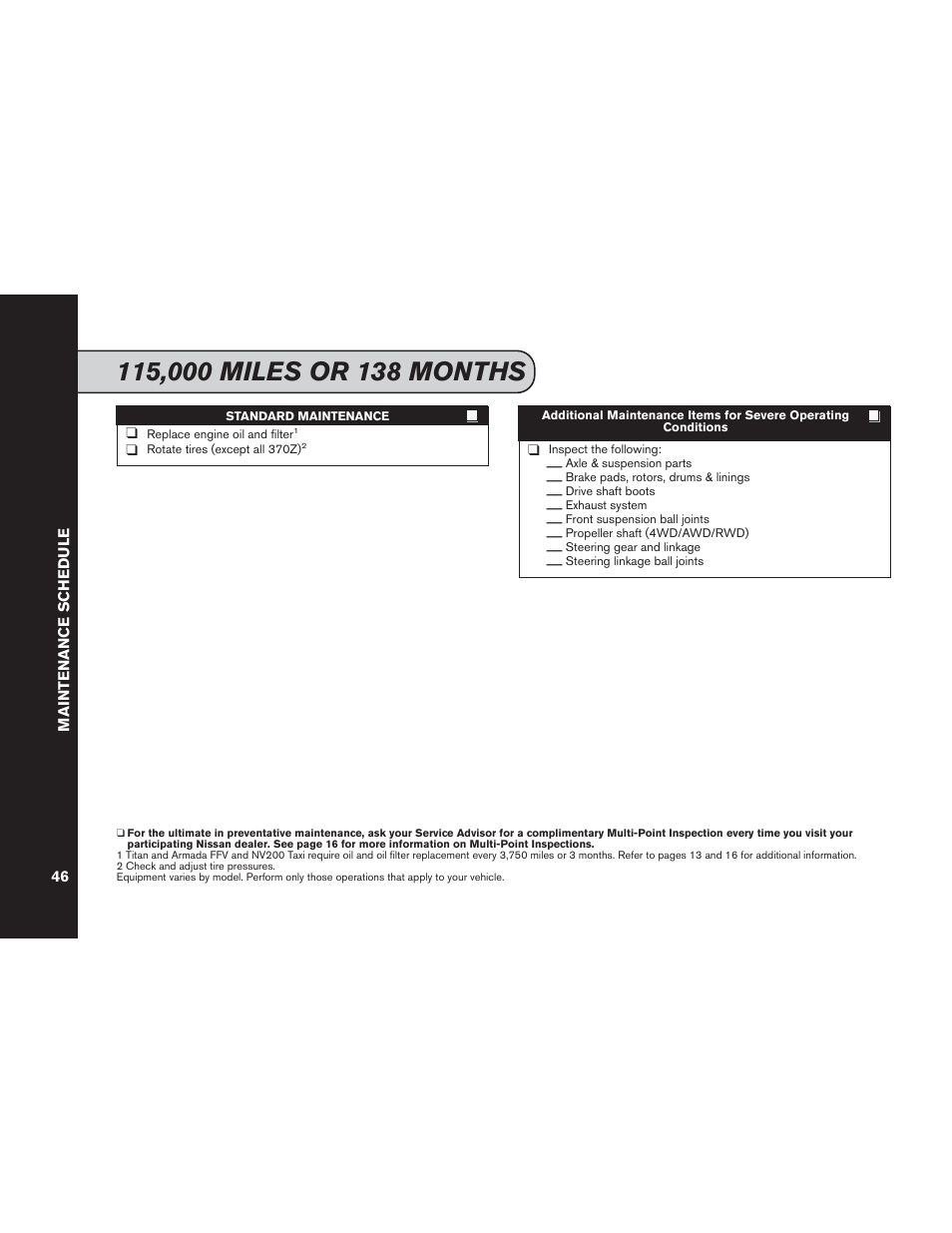 NISSAN 2015 Versa Note - Service & Maintenance Guide User Manual | Page 48 / 70