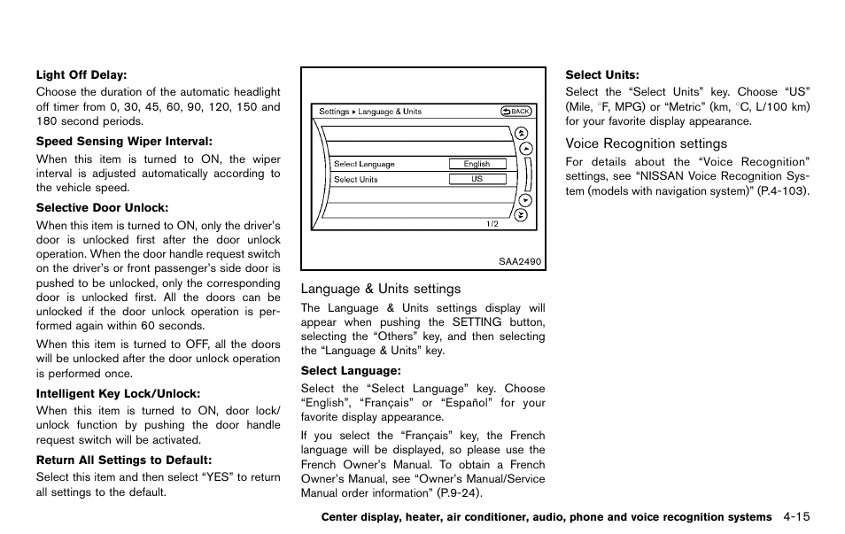 NISSAN 2012 370Z Roadster - Owner's Manual User Manual | Page 171 / 427