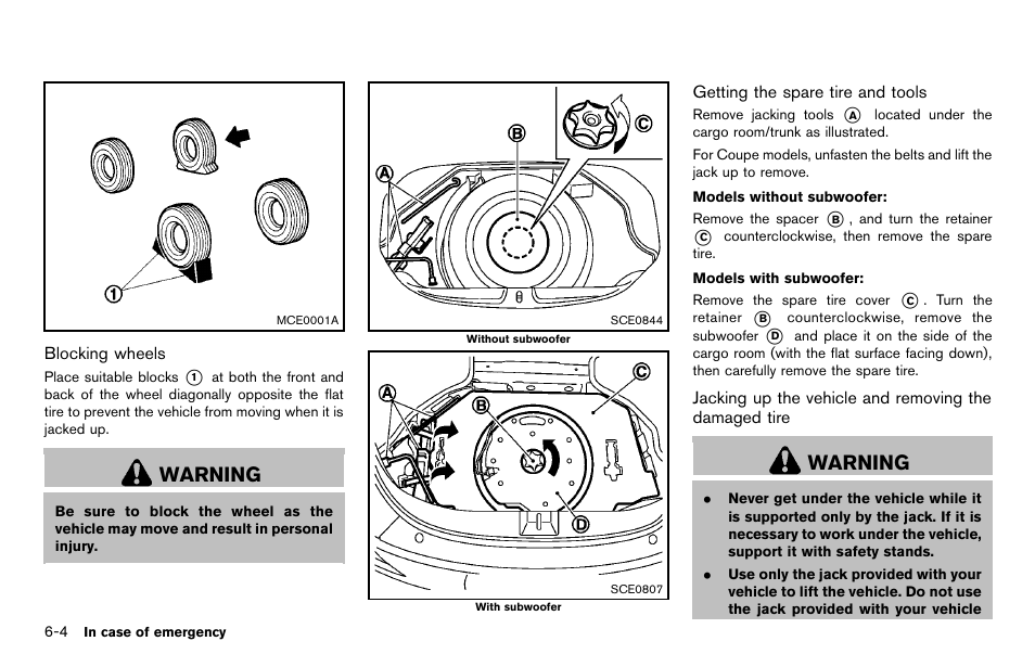 Warning | NISSAN 2012 370Z Roadster - Owner's Manual User Manual | Page 322 / 427