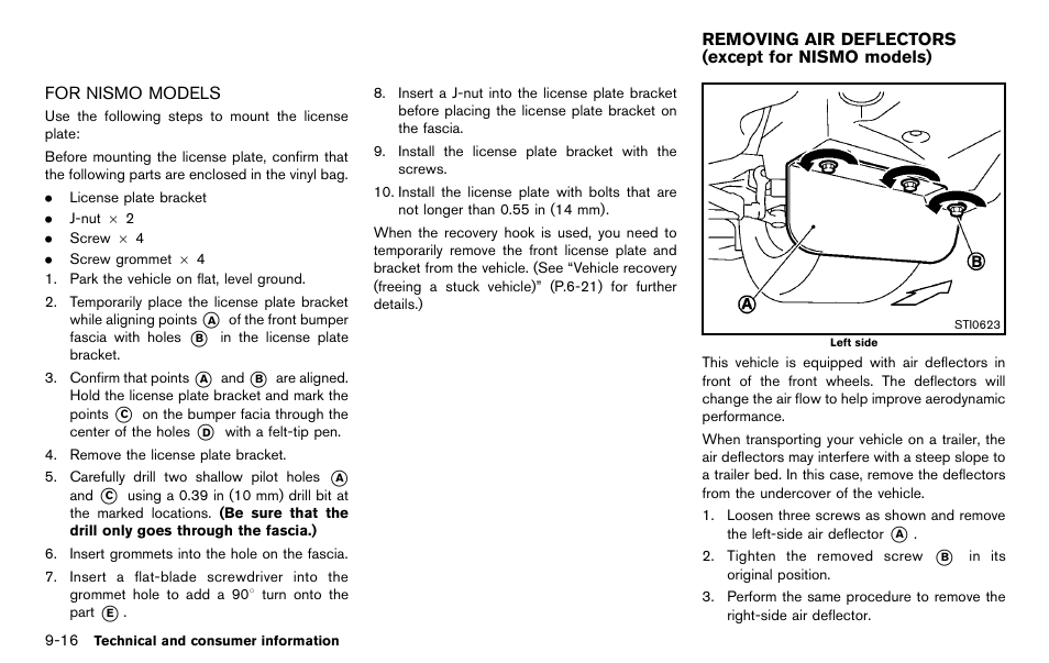 For nismo models -16 | NISSAN 2012 370Z Roadster - Owner's Manual User Manual | Page 410 / 427