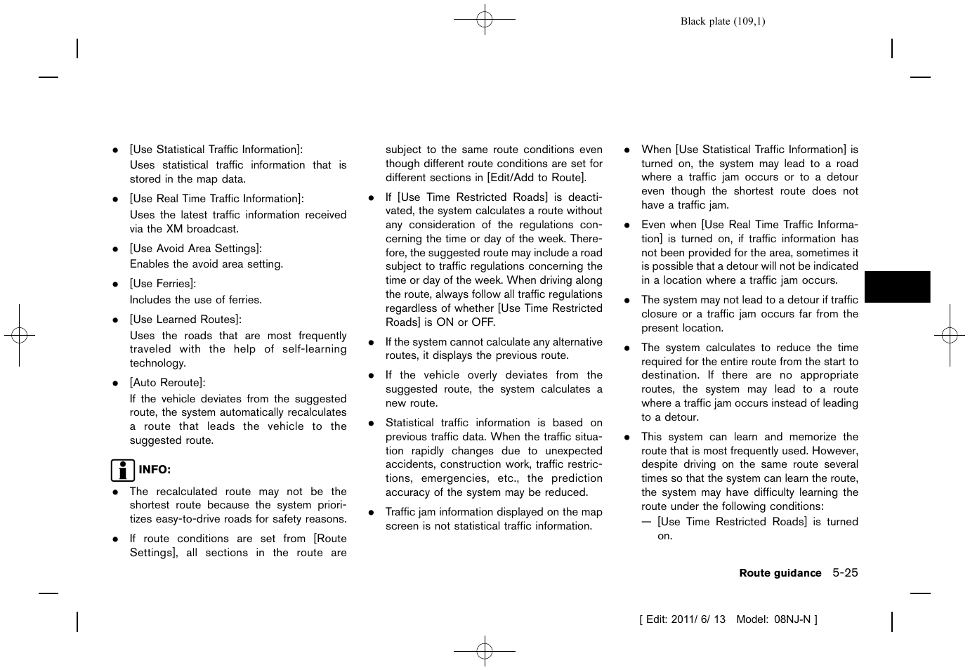 NISSAN 2012 Quest - Navigation System Owner's Manual User Manual | Page 108 / 242