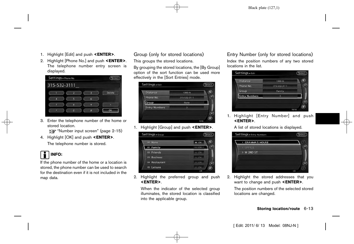 NISSAN 2012 Quest - Navigation System Owner's Manual User Manual | Page 126 / 242