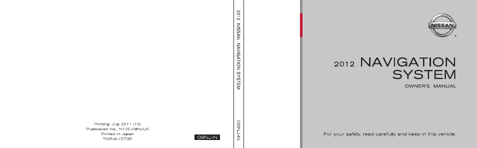 NISSAN 2012 Quest - Navigation System Owner's Manual User Manual | Page 242 / 242