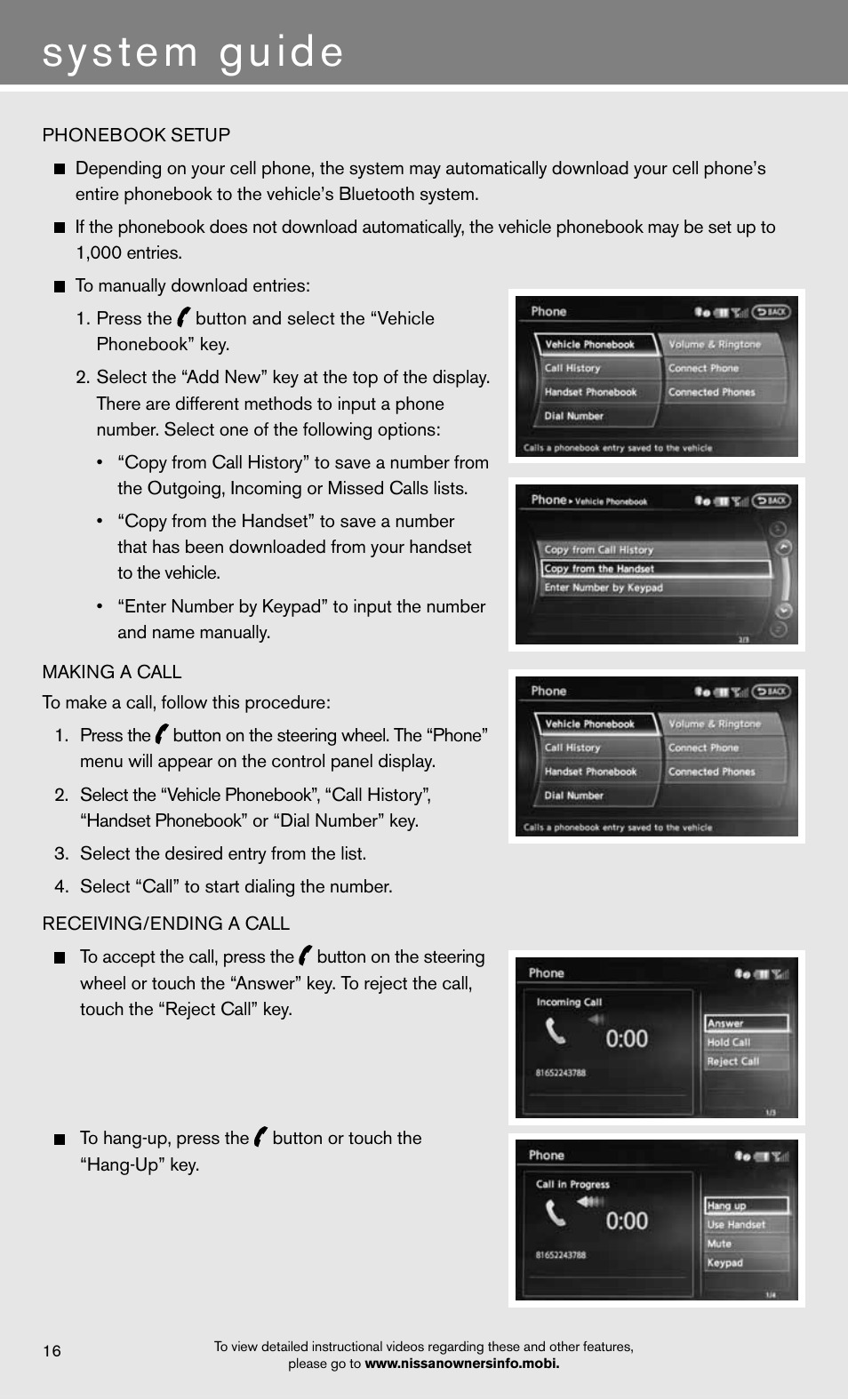 System guide | NISSAN 2012 370Z Roadster - Quick Reference Guide User Manual | Page 18 / 24