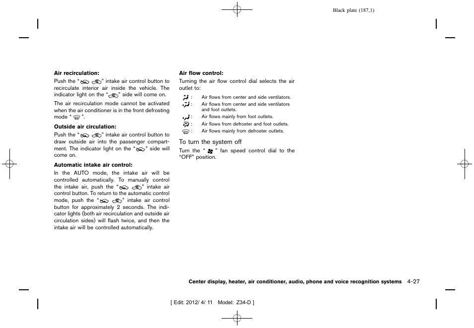 NISSAN 2013 370Z Roadster - Owner's Manual User Manual | Page 189 / 427