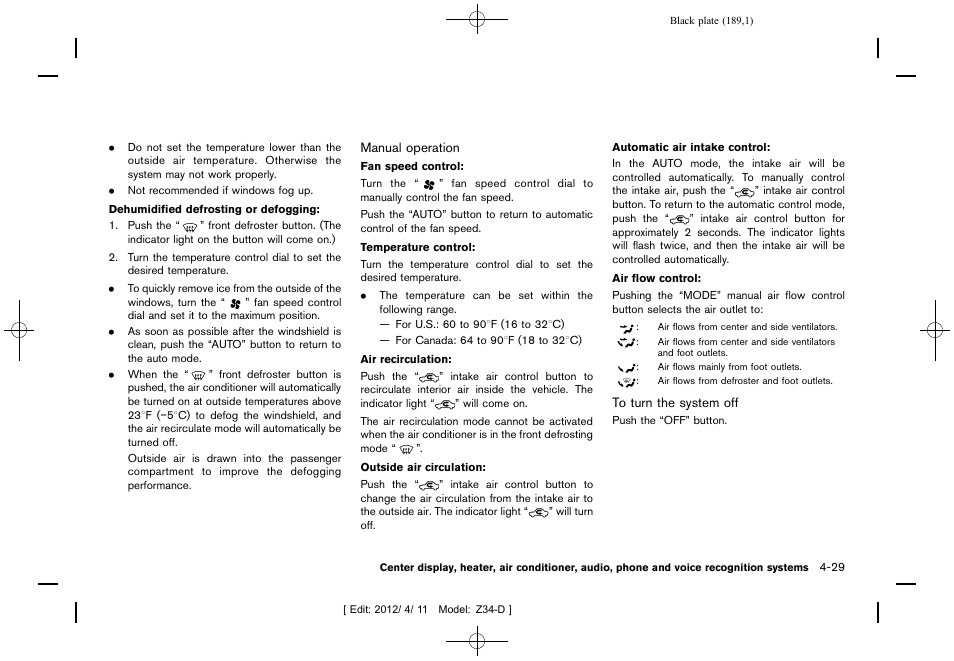 NISSAN 2013 370Z Roadster - Owner's Manual User Manual | Page 191 / 427