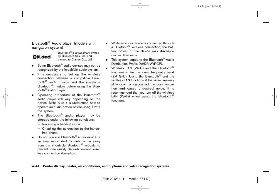 NISSAN 2013 370Z Roadster - Owner's Manual User Manual | Page 206 / 427