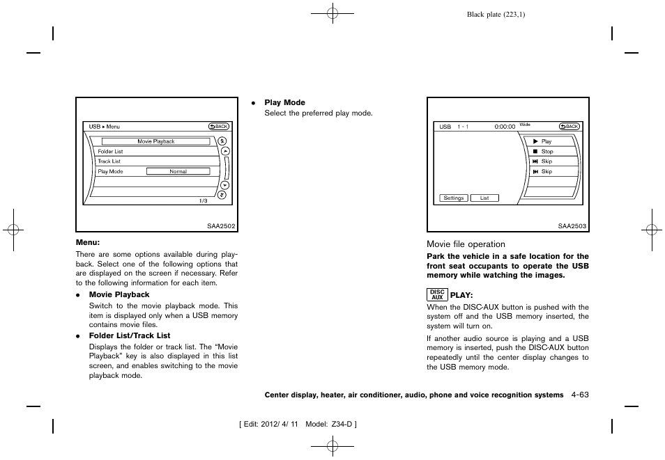 NISSAN 2013 370Z Roadster - Owner's Manual User Manual | Page 225 / 427