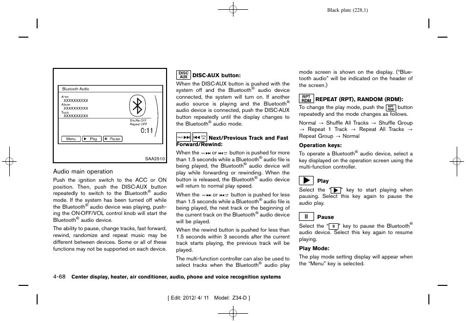 NISSAN 2013 370Z Roadster - Owner's Manual User Manual | Page 230 / 427