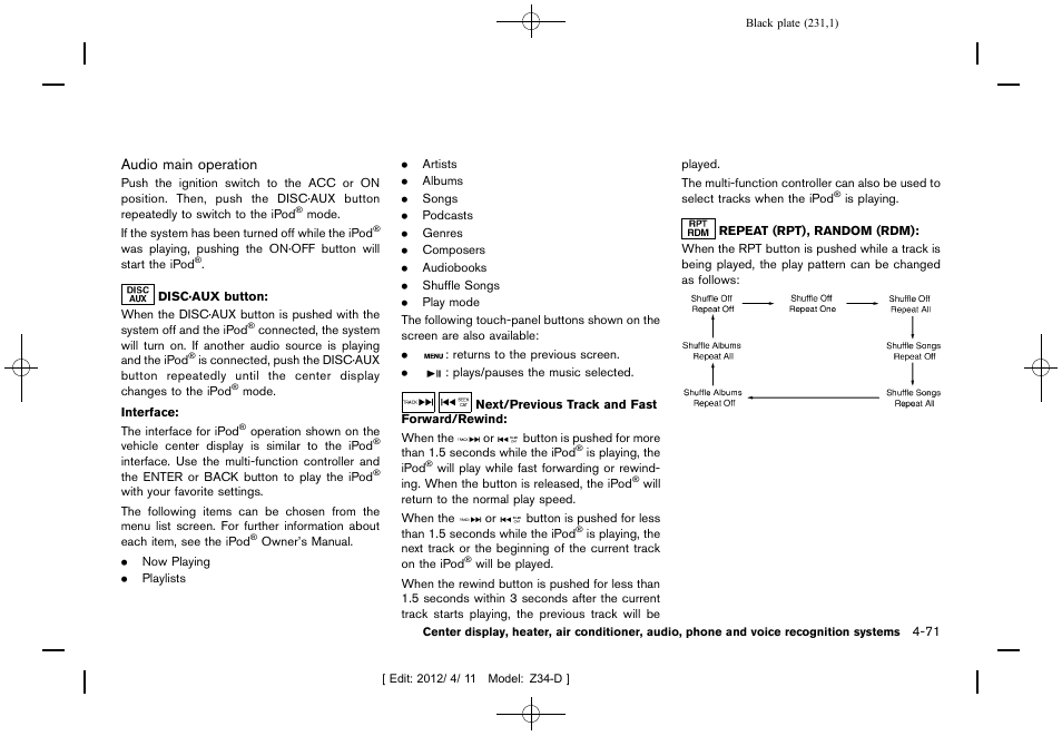 NISSAN 2013 370Z Roadster - Owner's Manual User Manual | Page 233 / 427