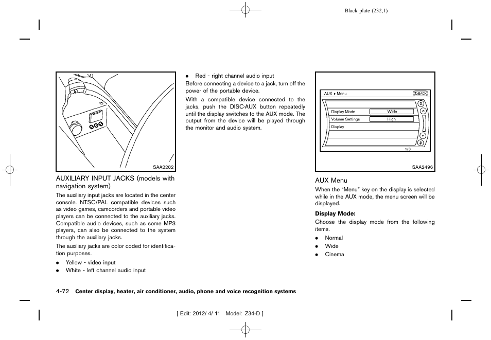 NISSAN 2013 370Z Roadster - Owner's Manual User Manual | Page 234 / 427