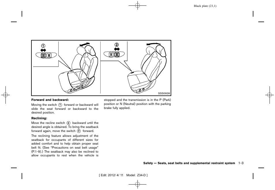 NISSAN 2013 370Z Roadster - Owner's Manual User Manual | Page 25 / 427