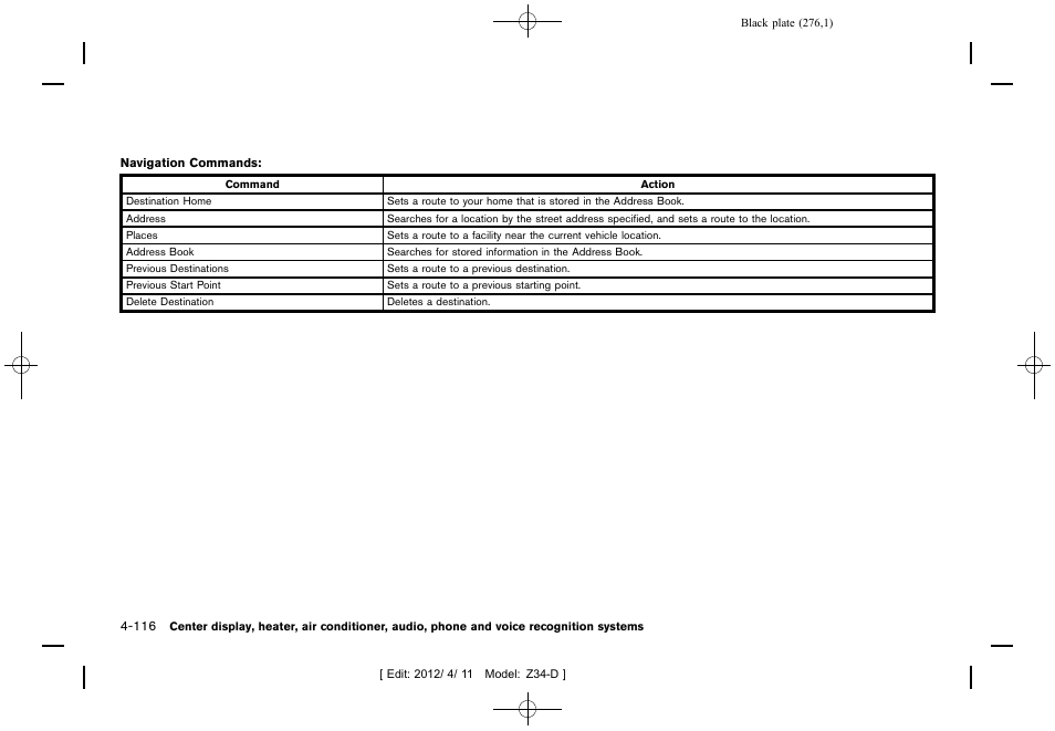 NISSAN 2013 370Z Roadster - Owner's Manual User Manual | Page 278 / 427