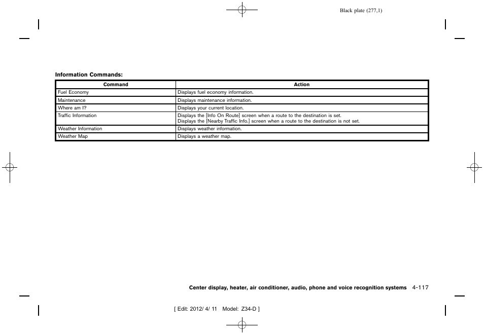 NISSAN 2013 370Z Roadster - Owner's Manual User Manual | Page 279 / 427