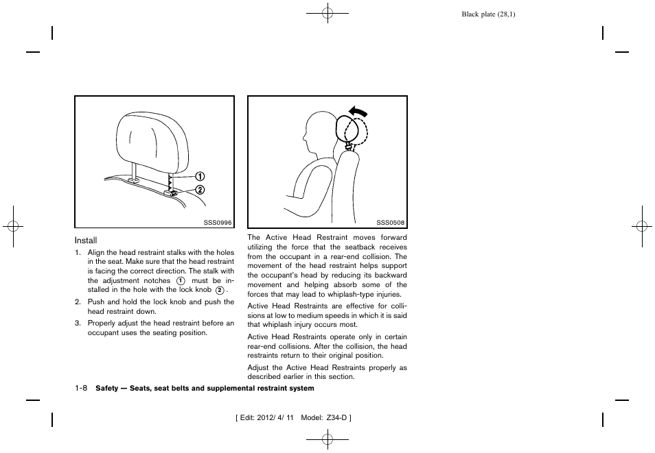 NISSAN 2013 370Z Roadster - Owner's Manual User Manual | Page 30 / 427