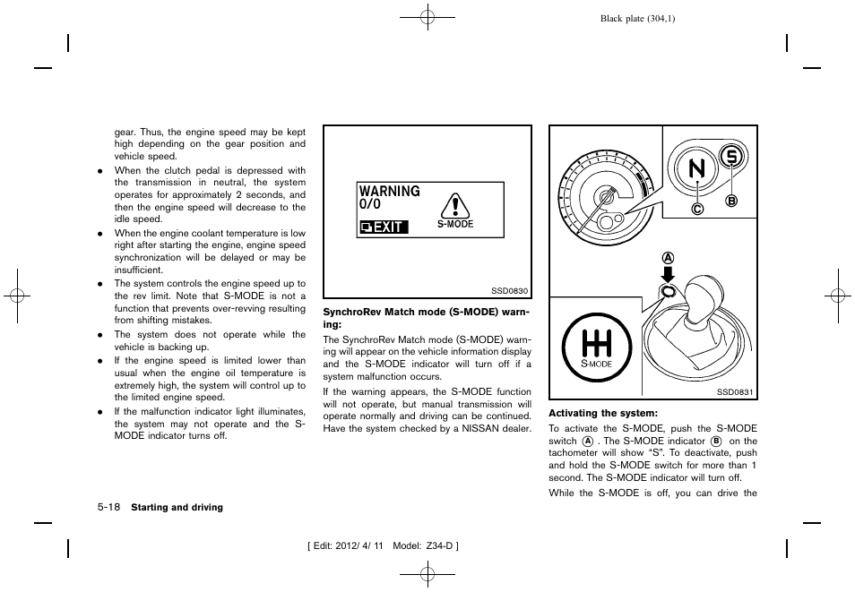 NISSAN 2013 370Z Roadster - Owner's Manual User Manual | Page 306 / 427