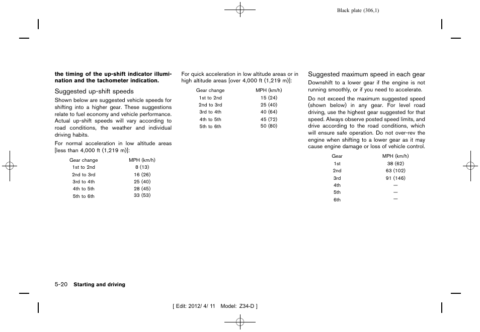 NISSAN 2013 370Z Roadster - Owner's Manual User Manual | Page 308 / 427