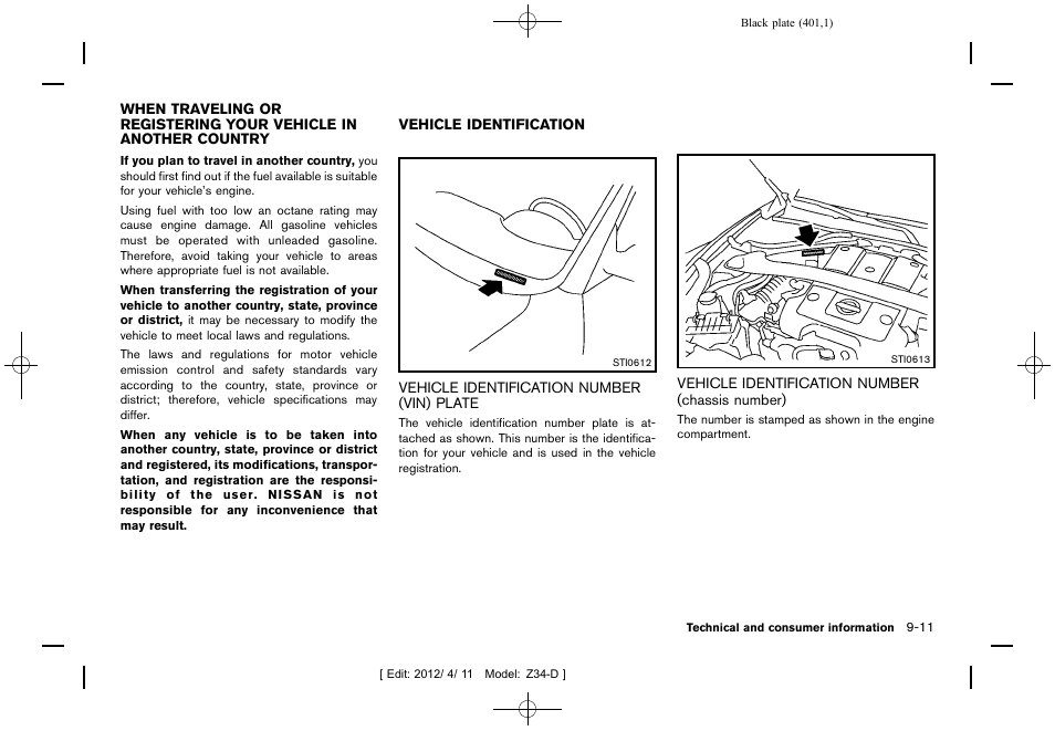 NISSAN 2013 370Z Roadster - Owner's Manual User Manual | Page 403 / 427