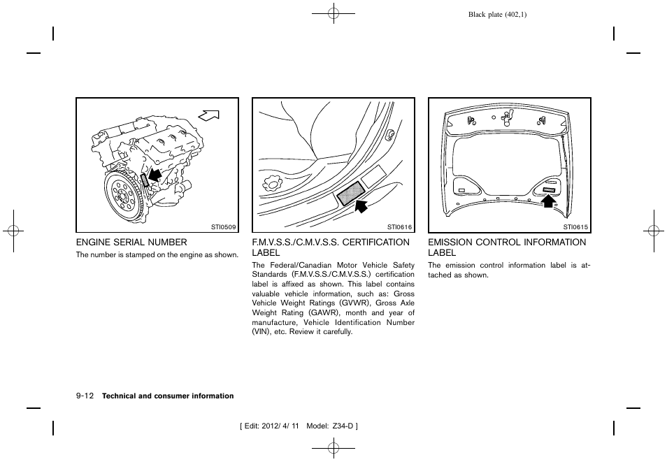 NISSAN 2013 370Z Roadster - Owner's Manual User Manual | Page 404 / 427