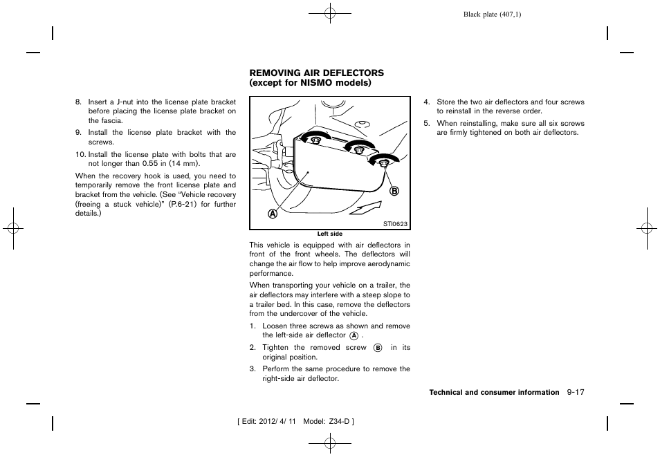 NISSAN 2013 370Z Roadster - Owner's Manual User Manual | Page 409 / 427