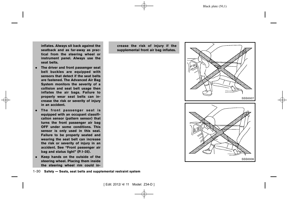 NISSAN 2013 370Z Roadster - Owner's Manual User Manual | Page 52 / 427