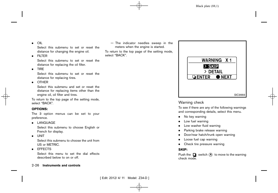 NISSAN 2013 370Z Roadster - Owner's Manual User Manual | Page 90 / 427