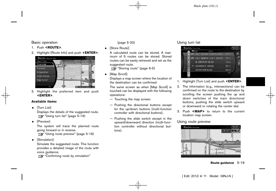NISSAN 2013 Quest - Navigation System Owner's Manual User Manual | Page 103 / 243