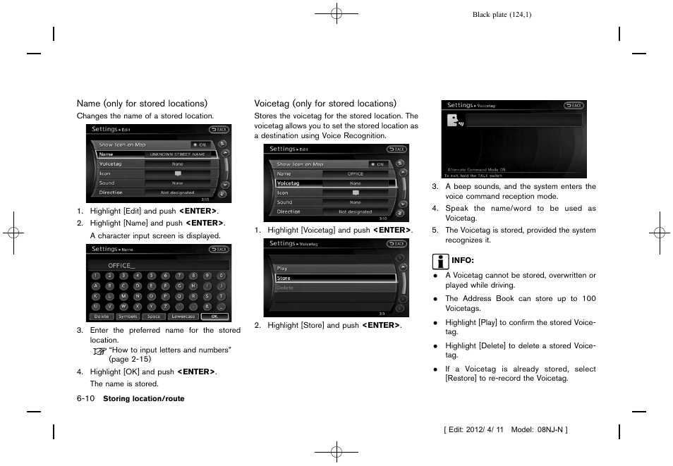 NISSAN 2013 Quest - Navigation System Owner's Manual User Manual | Page 124 / 243