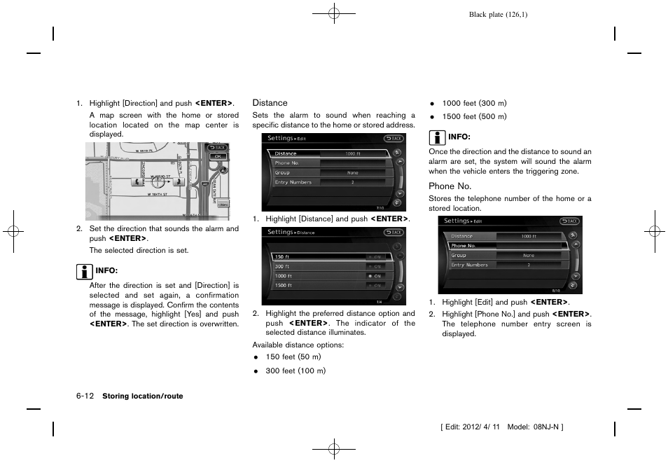 NISSAN 2013 Quest - Navigation System Owner's Manual User Manual | Page 126 / 243