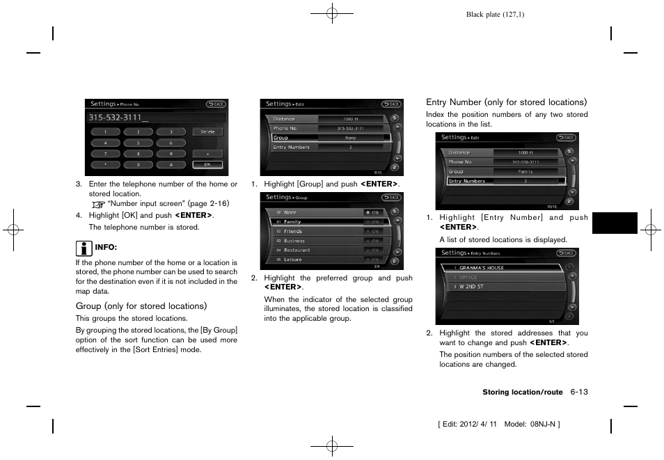 NISSAN 2013 Quest - Navigation System Owner's Manual User Manual | Page 127 / 243