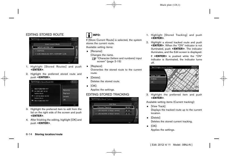 NISSAN 2013 Quest - Navigation System Owner's Manual User Manual | Page 128 / 243