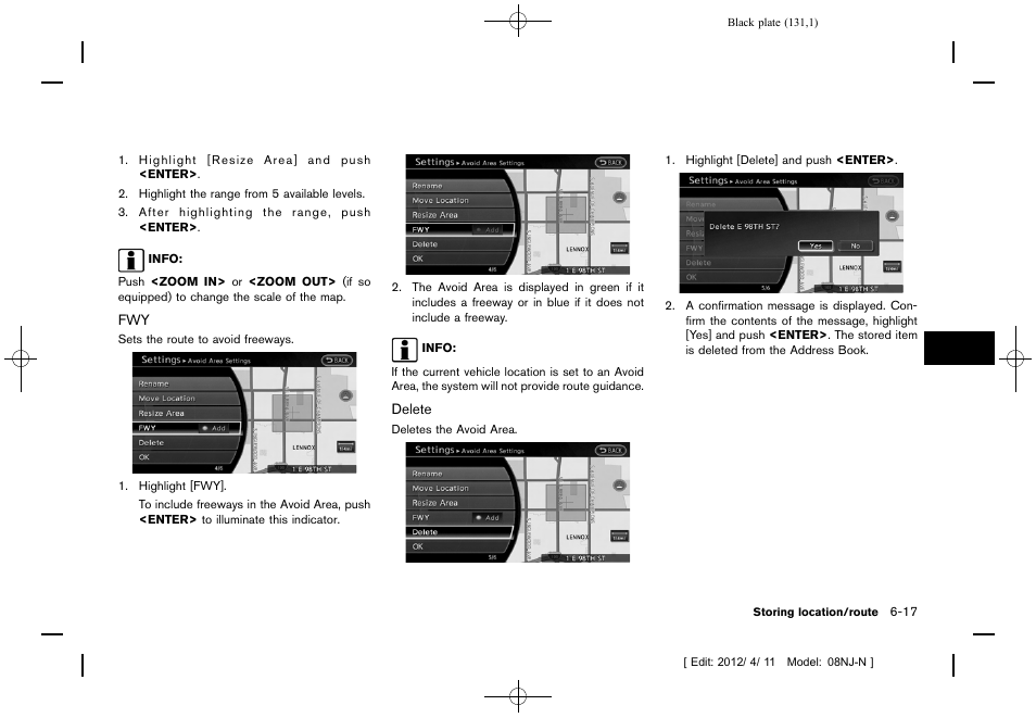 NISSAN 2013 Quest - Navigation System Owner's Manual User Manual | Page 131 / 243