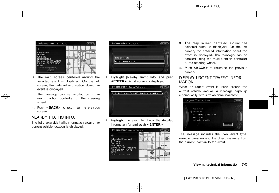 NISSAN 2013 Quest - Navigation System Owner's Manual User Manual | Page 143 / 243