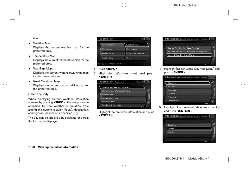 NISSAN 2013 Quest - Navigation System Owner's Manual User Manual | Page 148 / 243
