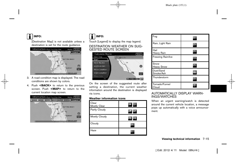 NISSAN 2013 Quest - Navigation System Owner's Manual User Manual | Page 153 / 243