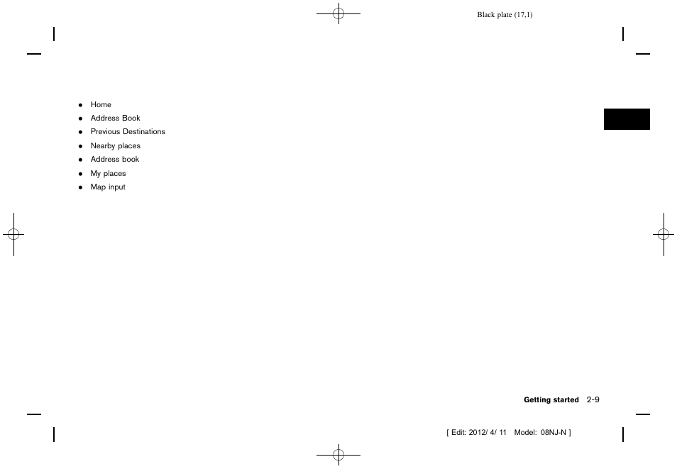 NISSAN 2013 Quest - Navigation System Owner's Manual User Manual | Page 17 / 243