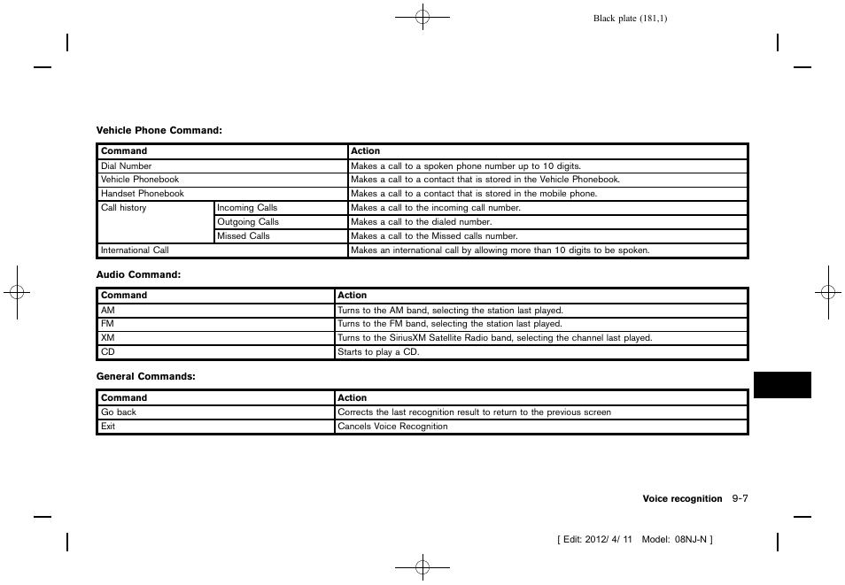 NISSAN 2013 Quest - Navigation System Owner's Manual User Manual | Page 181 / 243