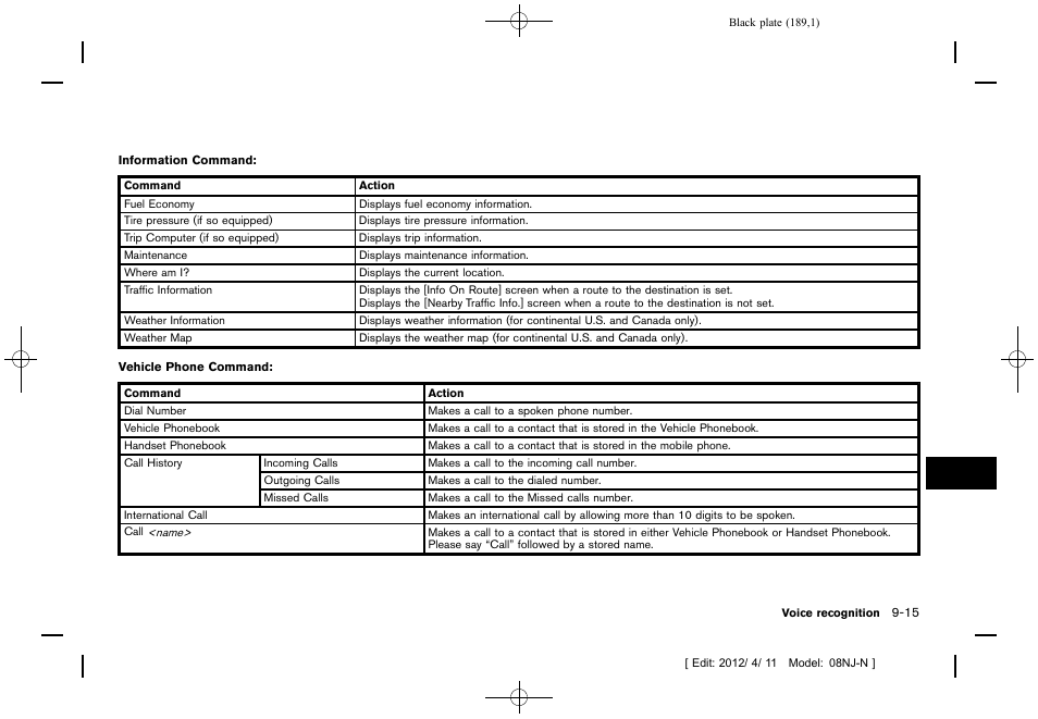 NISSAN 2013 Quest - Navigation System Owner's Manual User Manual | Page 189 / 243
